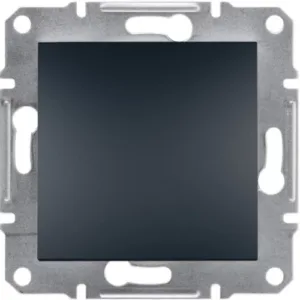 Вимикач одноклавішний Schneider Asfora Антрацит