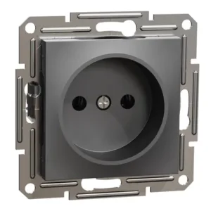 Розетка без заземлення Schneider- Asfora Антрацит